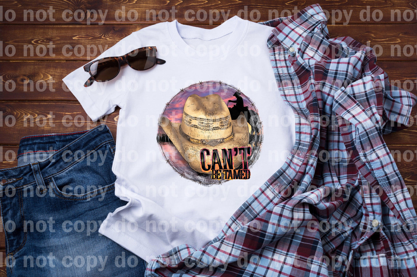 Can't be Tamed Cowboy Hat Sublimation print