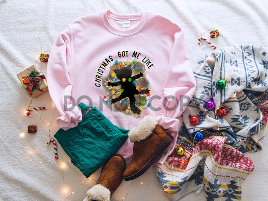 La Navidad me puso como ALTO CALOR Transferencia de serigrafía a todo color 