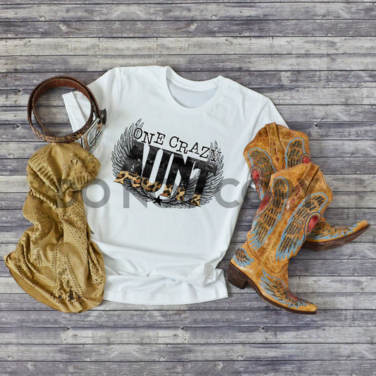 One Crazy Aunt Wings Sublimation print
