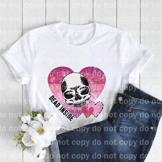 Dead Inside Skull Pink Heart Sublimation print