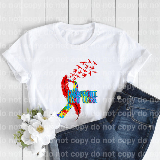 Different Not Less Autism Feather Sublimation Print