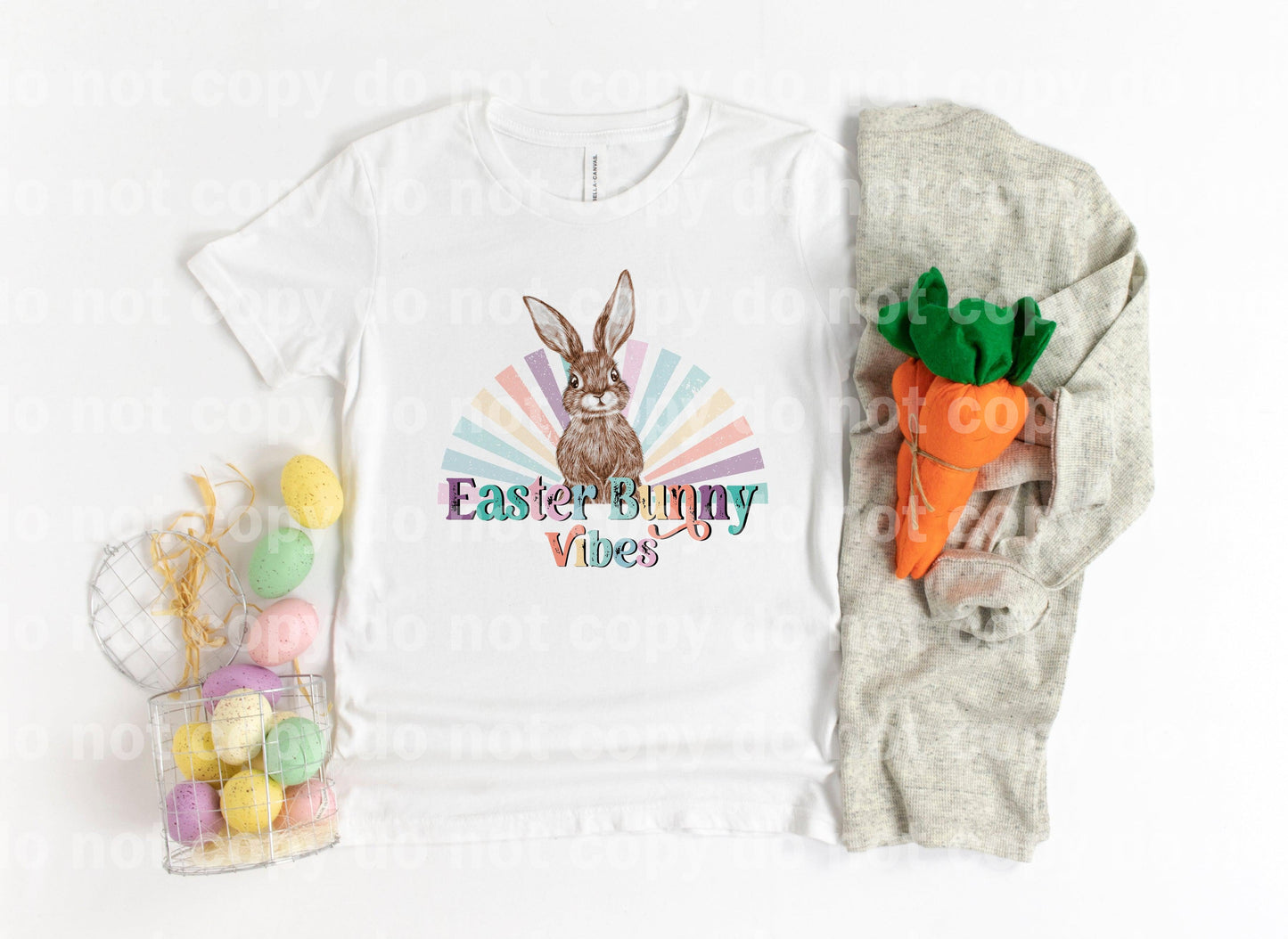 Easter Bunny Vibes Distressed Sublimation print