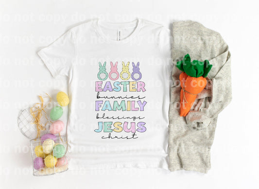 Easter Bunnies Family Blessings Jesus Christ Sublimation Print