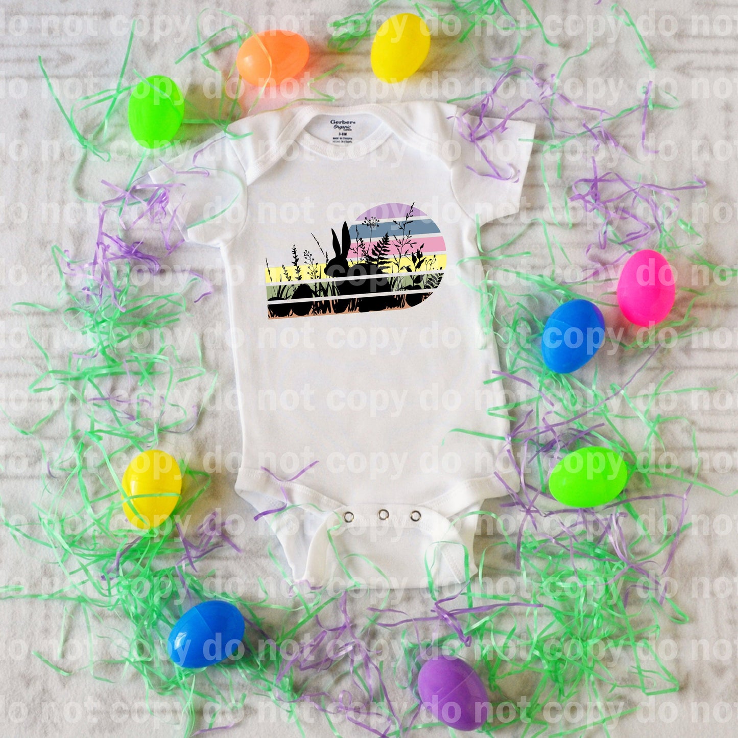 Easter Retro Silhouette Sublimation print