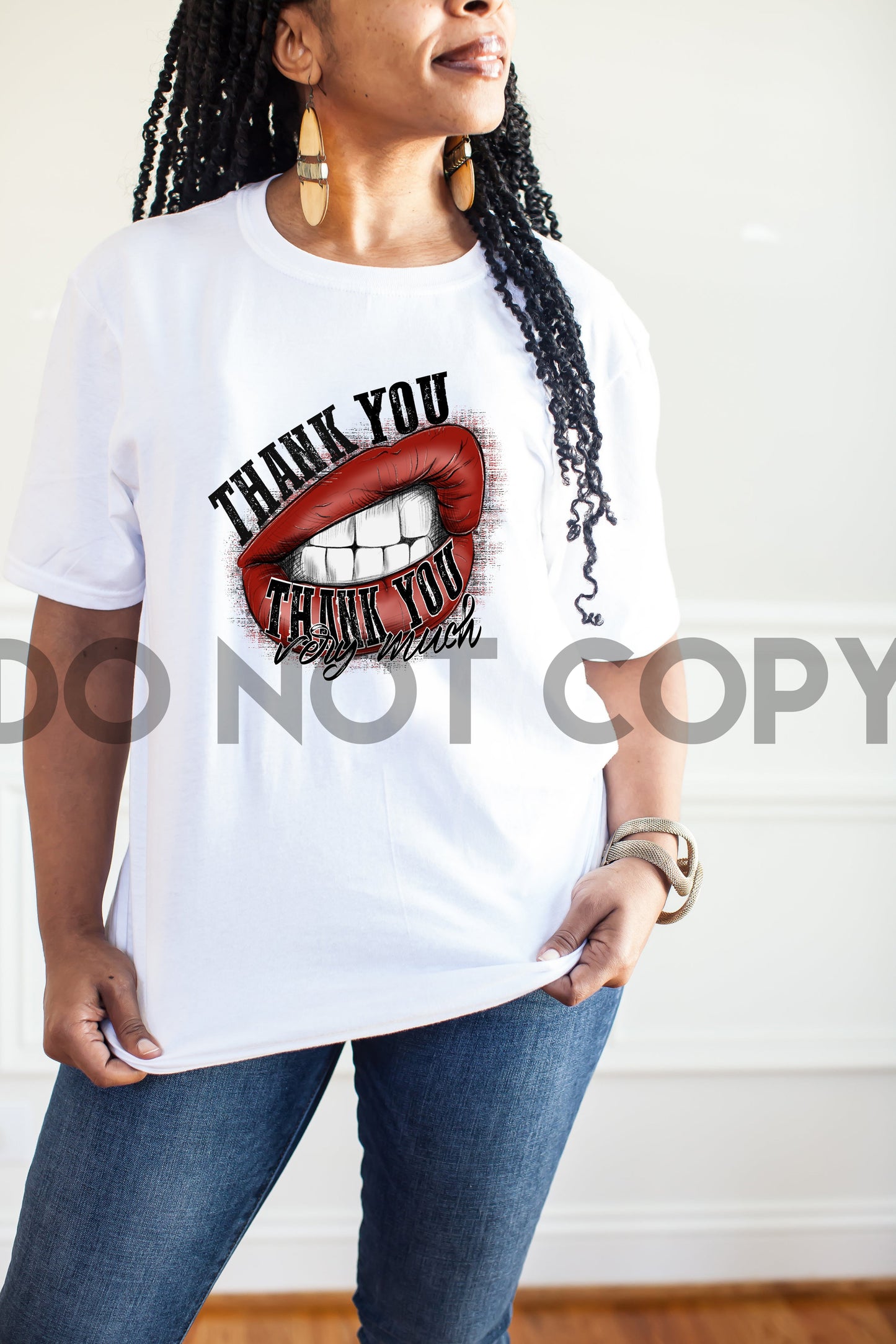 Thank You Thank You Very Much Lips Sublimation print