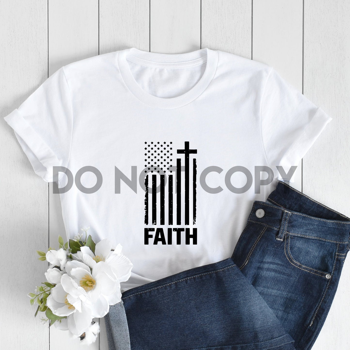 Faith Flag Grunge Sublimation print
