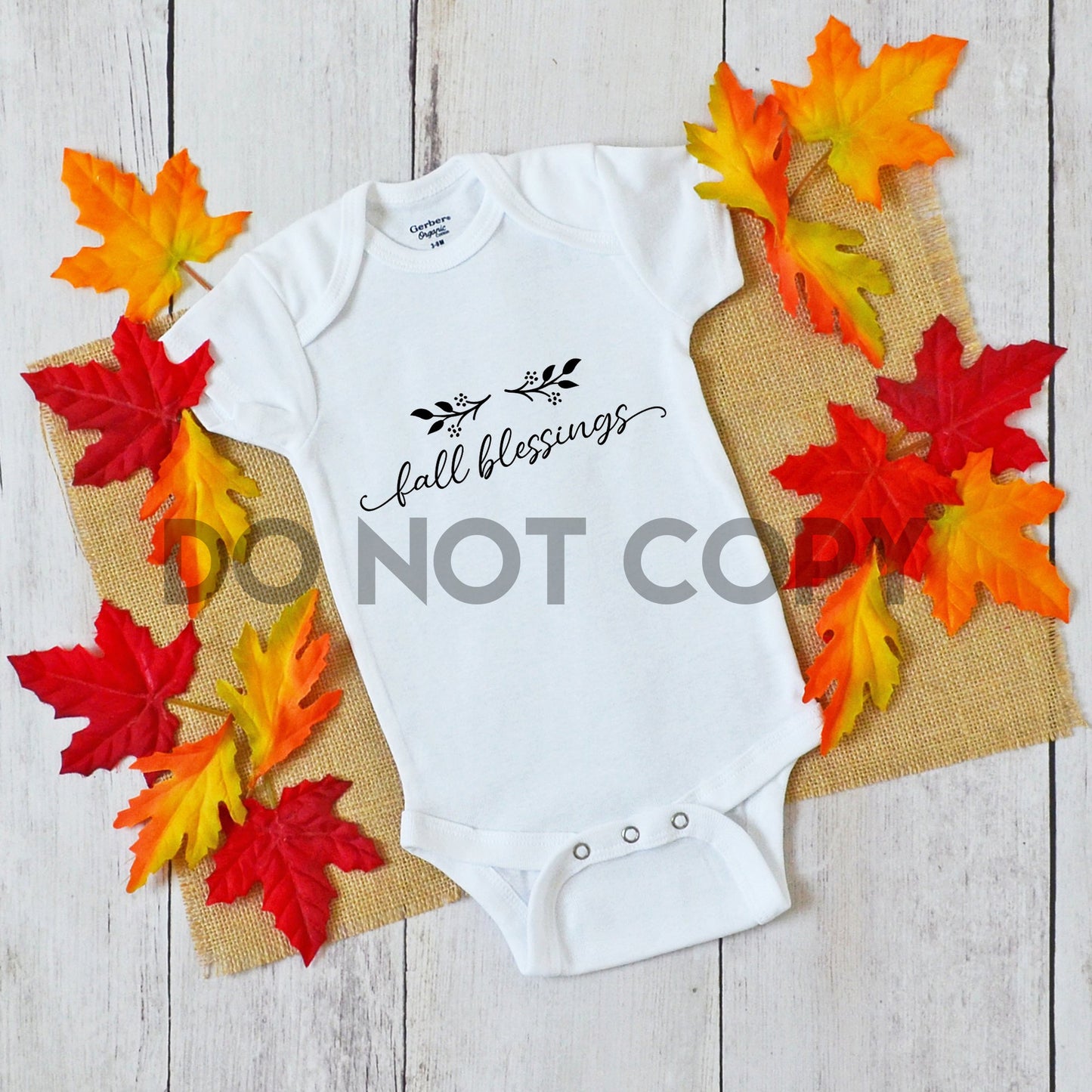 Fall Blessings Script Sublimation print