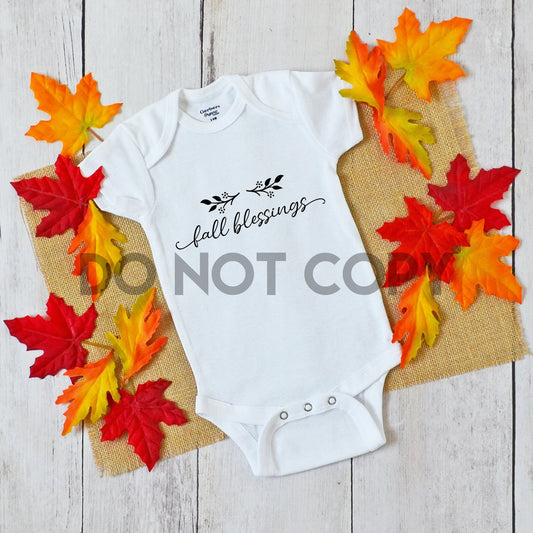 Fall Blessings Script Sublimation print