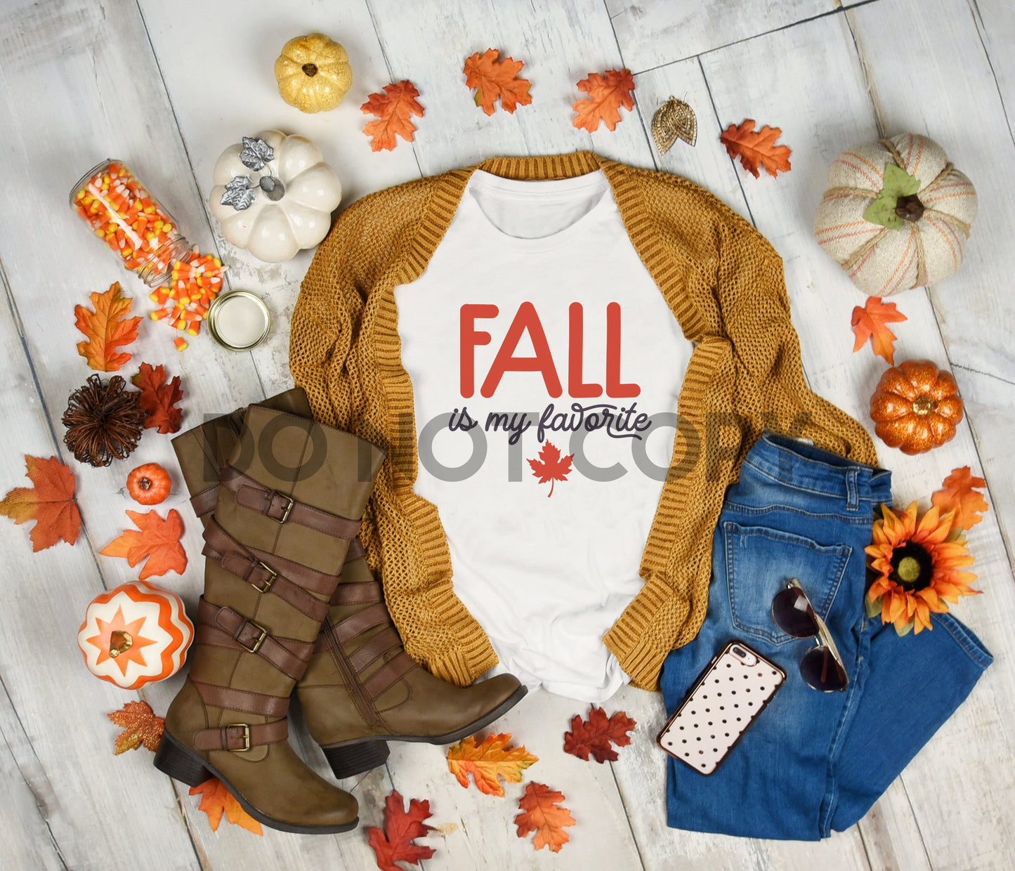 Fall Is My Favorite Fall Leaf Sublimation print