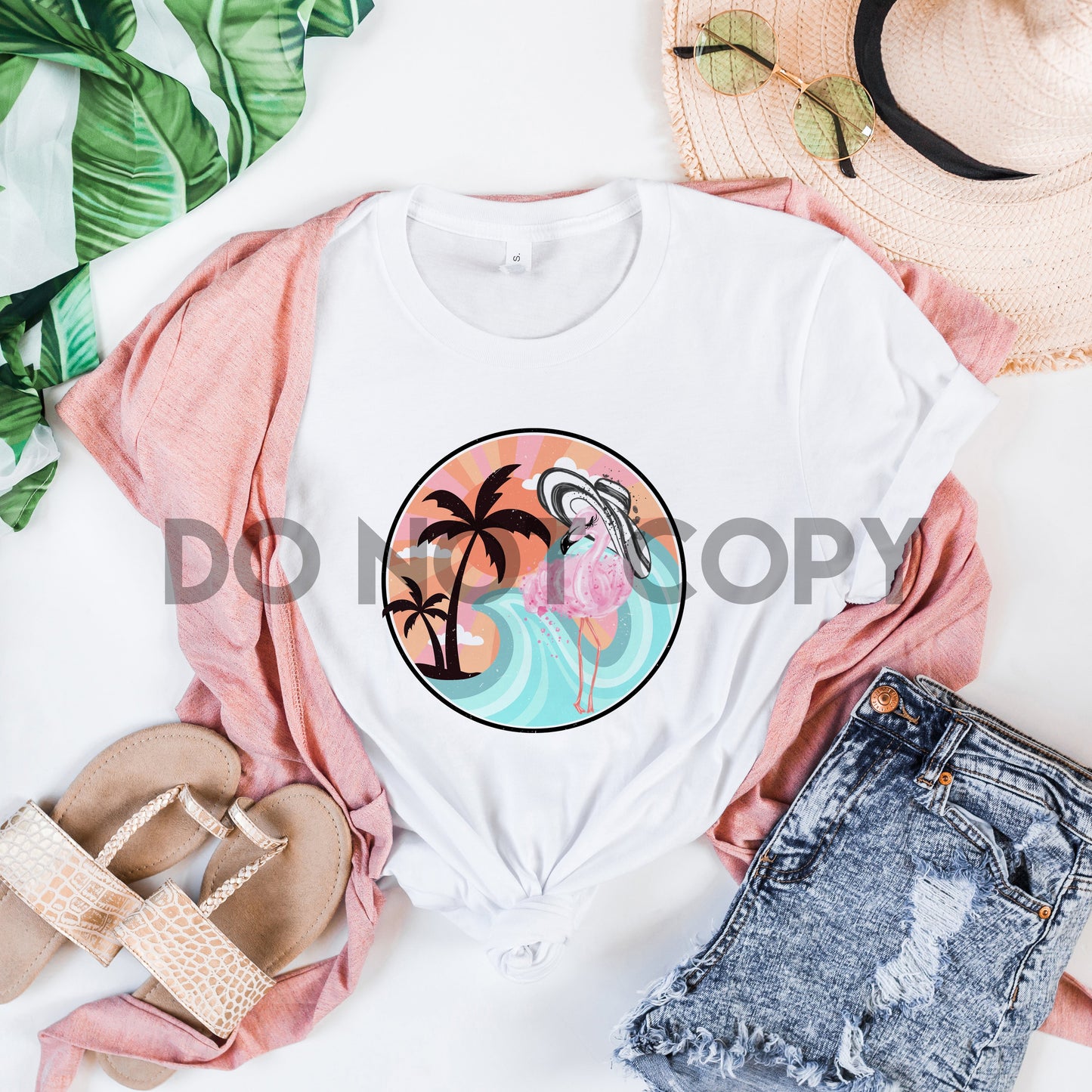 Flamingo Beach Dream Print or Sublimation Print