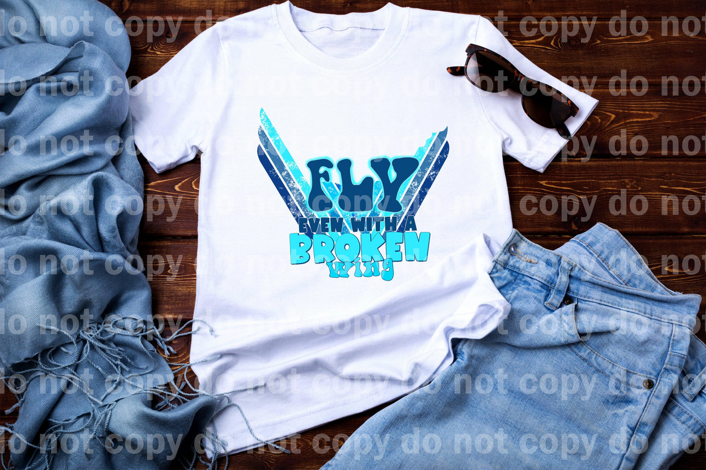 Fly Even with a Broken Wing Sublimation print