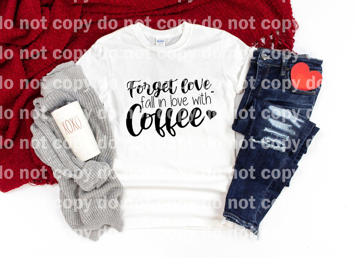 Forget Love Fall In Love With Coffee Dream Print or Sublimation Print