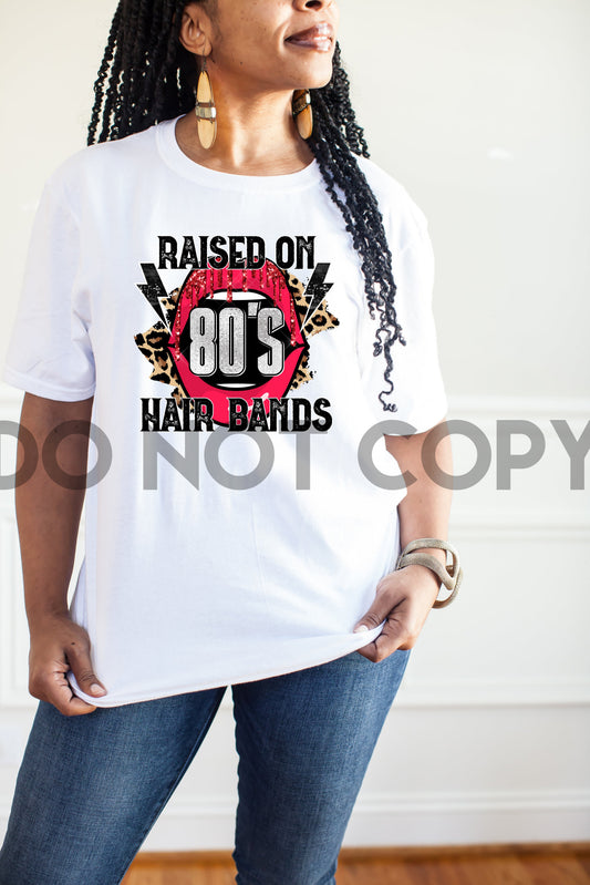 Raised on 80's Hairbands Leopard and Lips Sublimation Print
