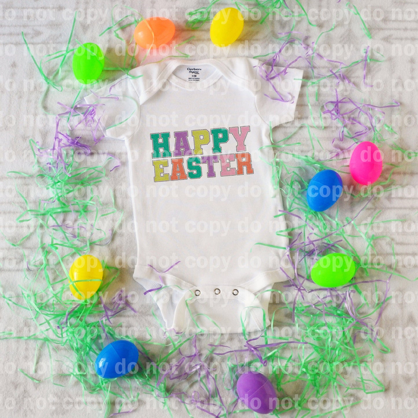 Happy Easter Letters Sublimation Print