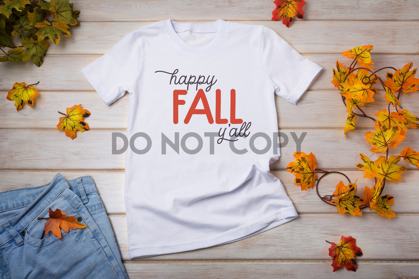 Happy Fall Y'all Sublimation print