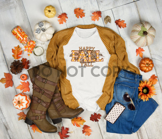 Happy Fall Y'All Sublimation print
