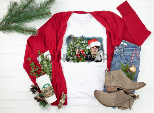 Dear Santa I solemnly swear that I am up to no good sincerely Harry Sublimation Print