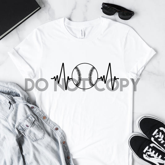 Heartbeat Baseball Sublimation print