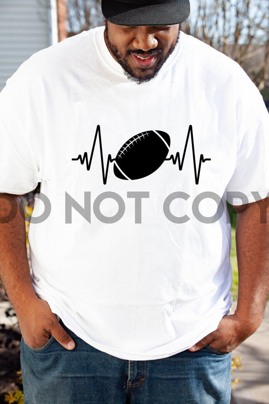 Heartbeat Football Sublimation print