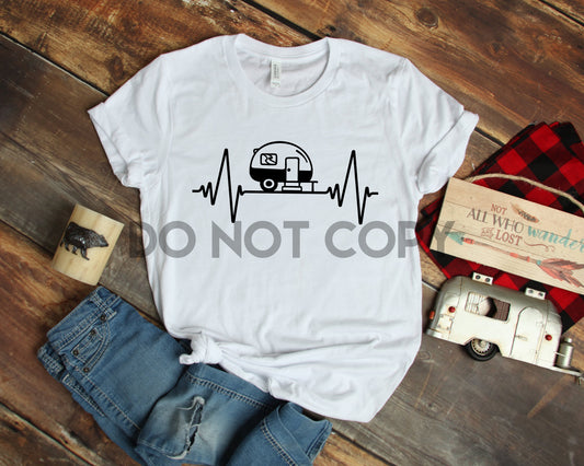 Heartbeat Camper Sublimation print