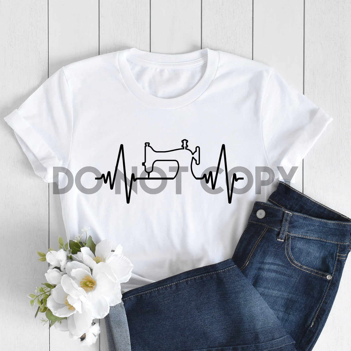 Sewing Machine Heartbeat Sublimation print