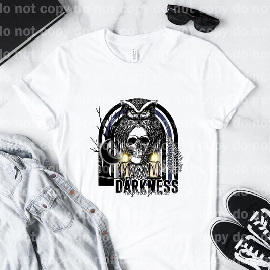 Hello Darkness Skull Owl Moon Rainbow Sublimation print