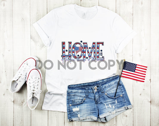 Home of the Free Because of the Brave Sublimation Print