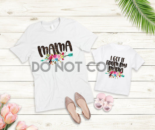 Estampado por sublimación floral y leopardo de mamá