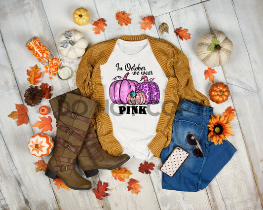 In October Wear We Pink Sublimation Print