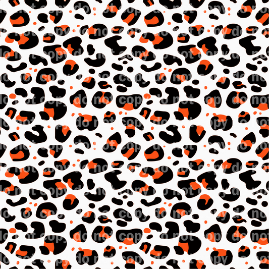 Joe B Orange and Black Dream print transfer