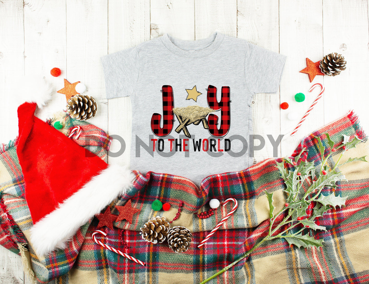 Joy To The World Plaid Manger Dream Impresión o Impresión por Sublimación