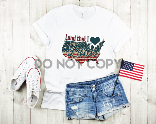 Land That I Love American Flag Sublimation print
