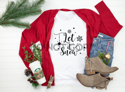 Let it Snow Script Sublimation print