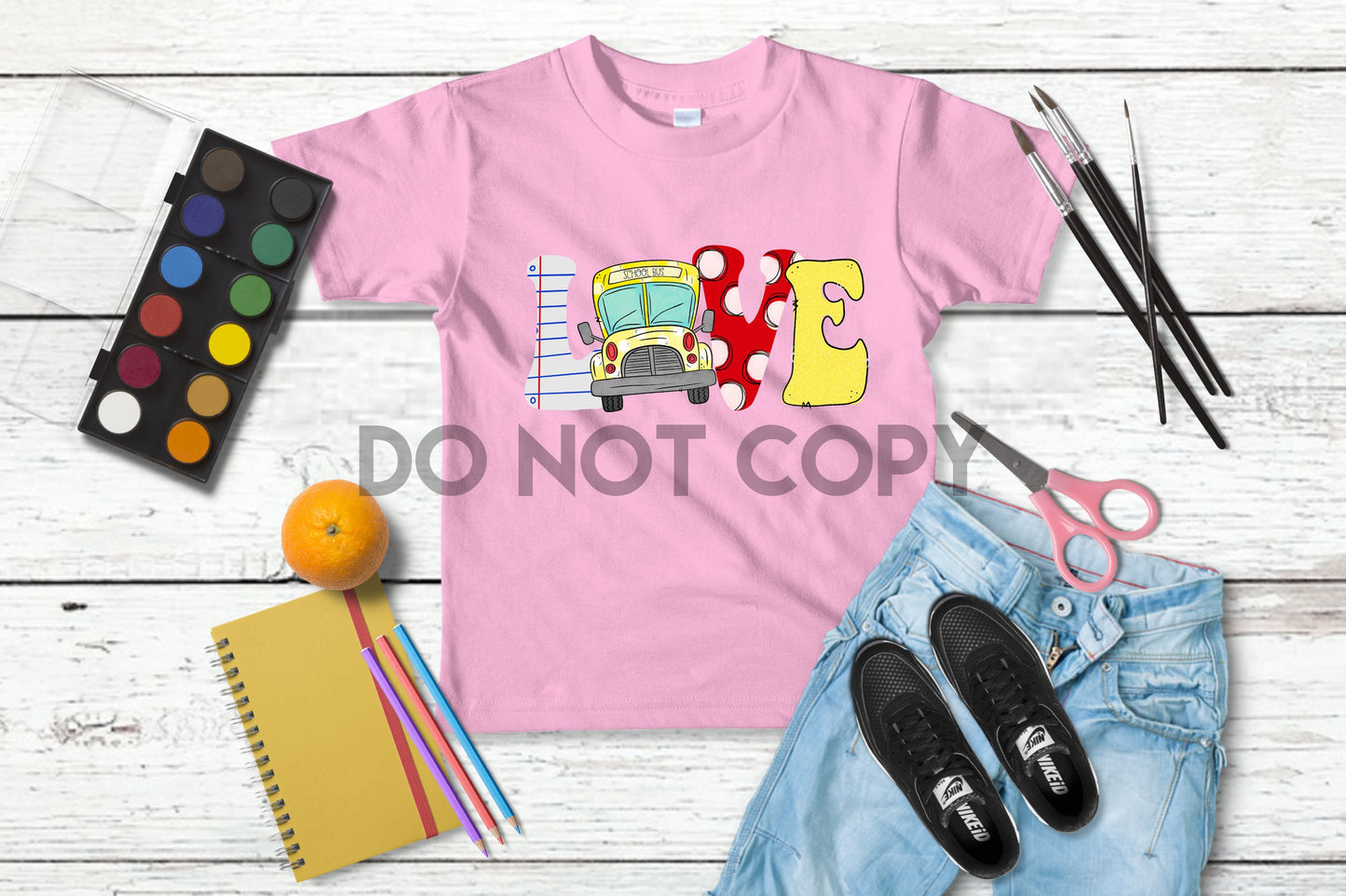 Love School Bus Dream Print or Sublimation Print