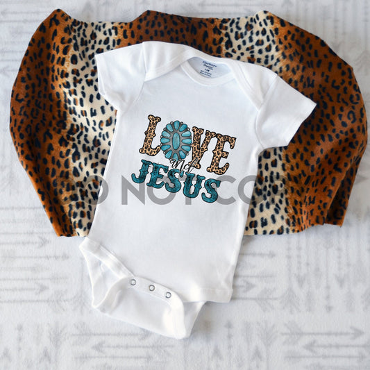 Impresión por sublimación de leopardo de amor y Jesús