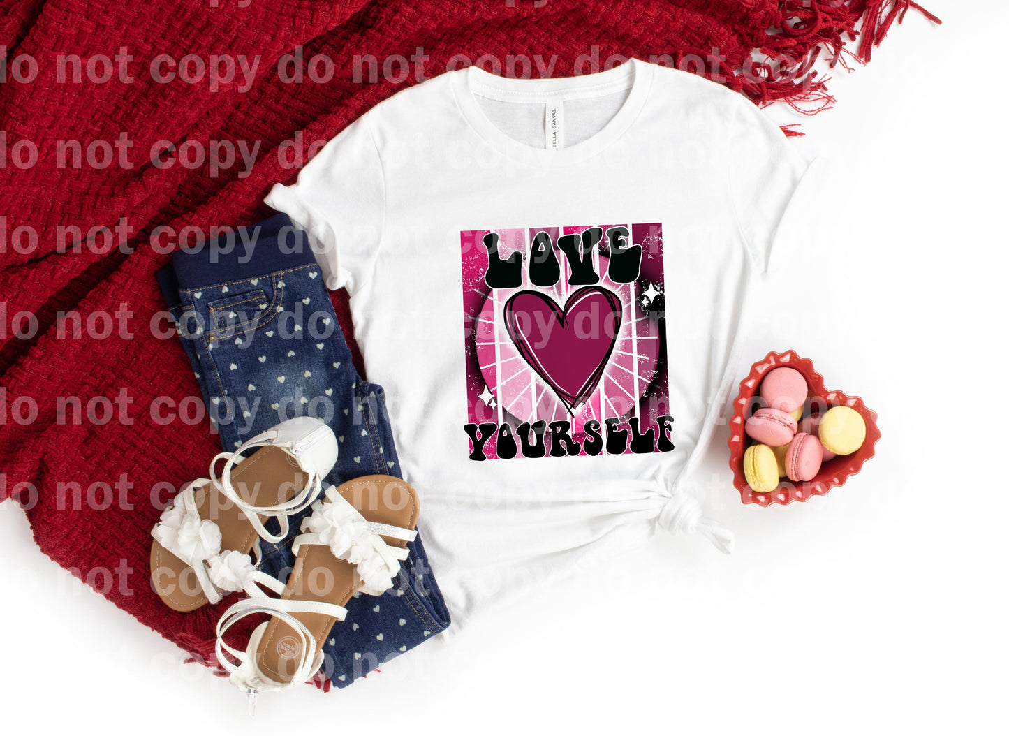 Love Yourself Heart Sublimation print