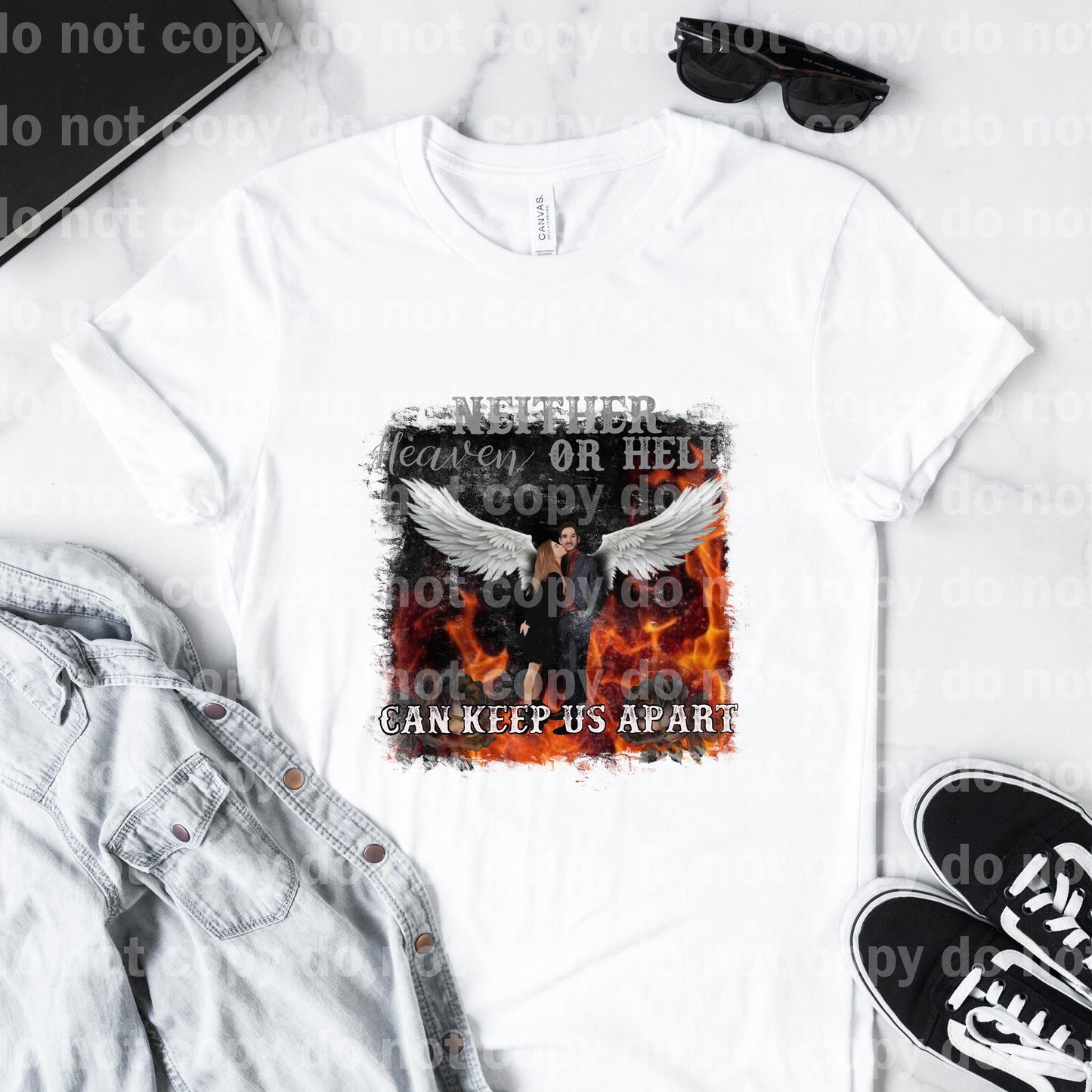 Neither heaven or hell can keep us apart Lucifer Sublimation print