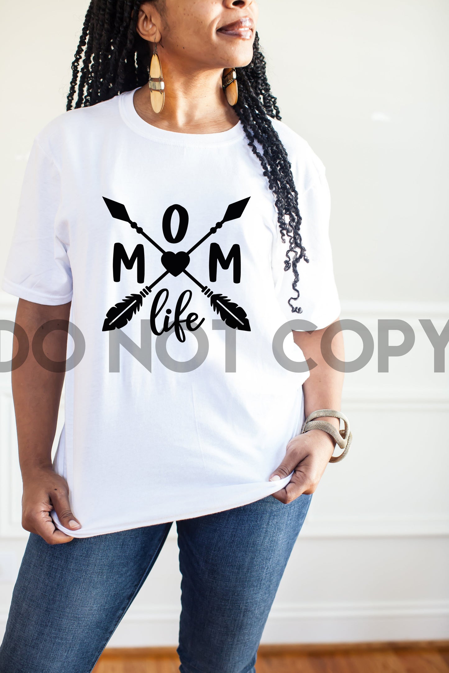 Mom Life Feather Arrow Cross Dream Print or Sublimation Print