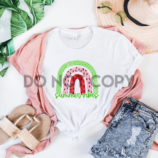 Summer Vibes Watermelon Rainbow Sublimation print