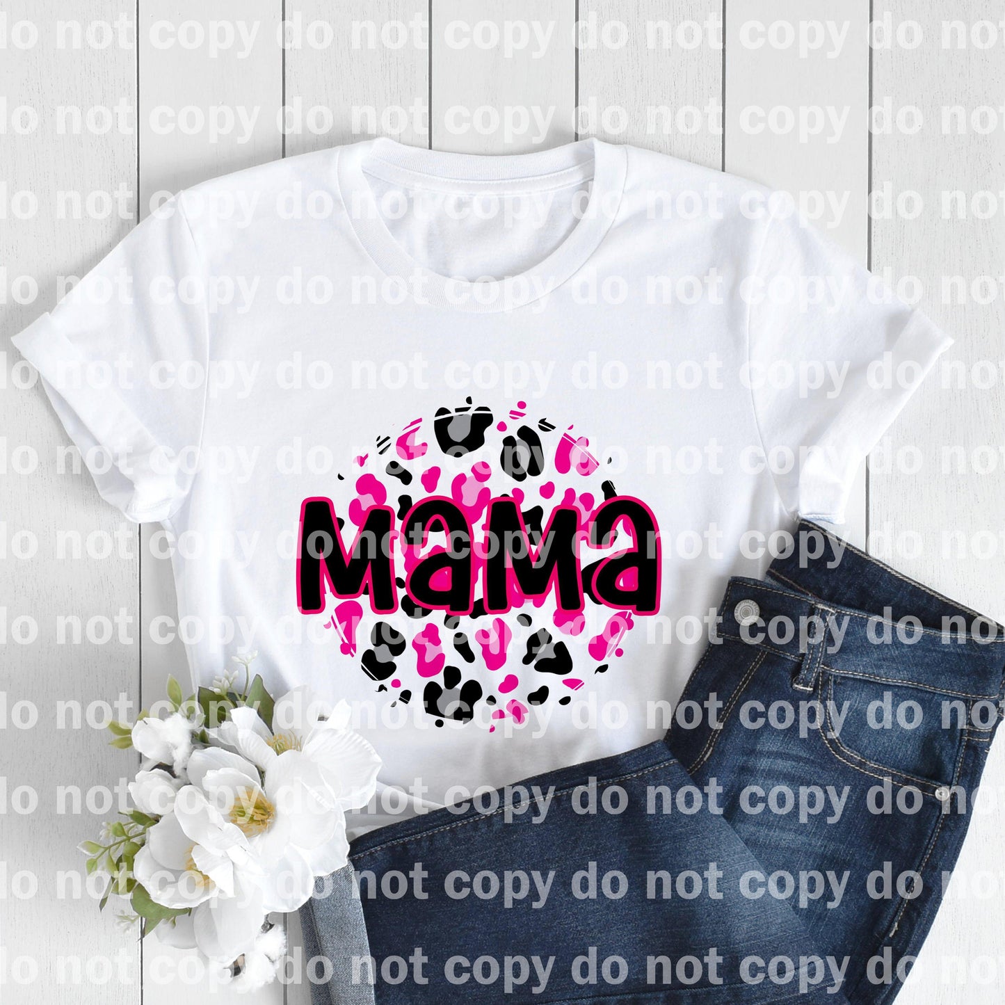 Mama Pink Leopard Round Dream Print or Sublimation Print