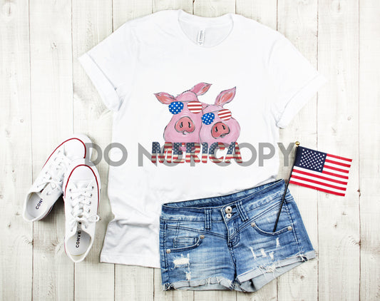 Merica Patriotic Pigs Sublimation print