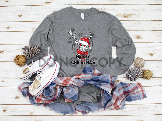 Merry Christmas Deer Dream Print Transfer