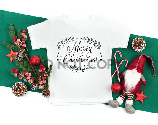 Merry Christmas Pine Leaves Sublimation print