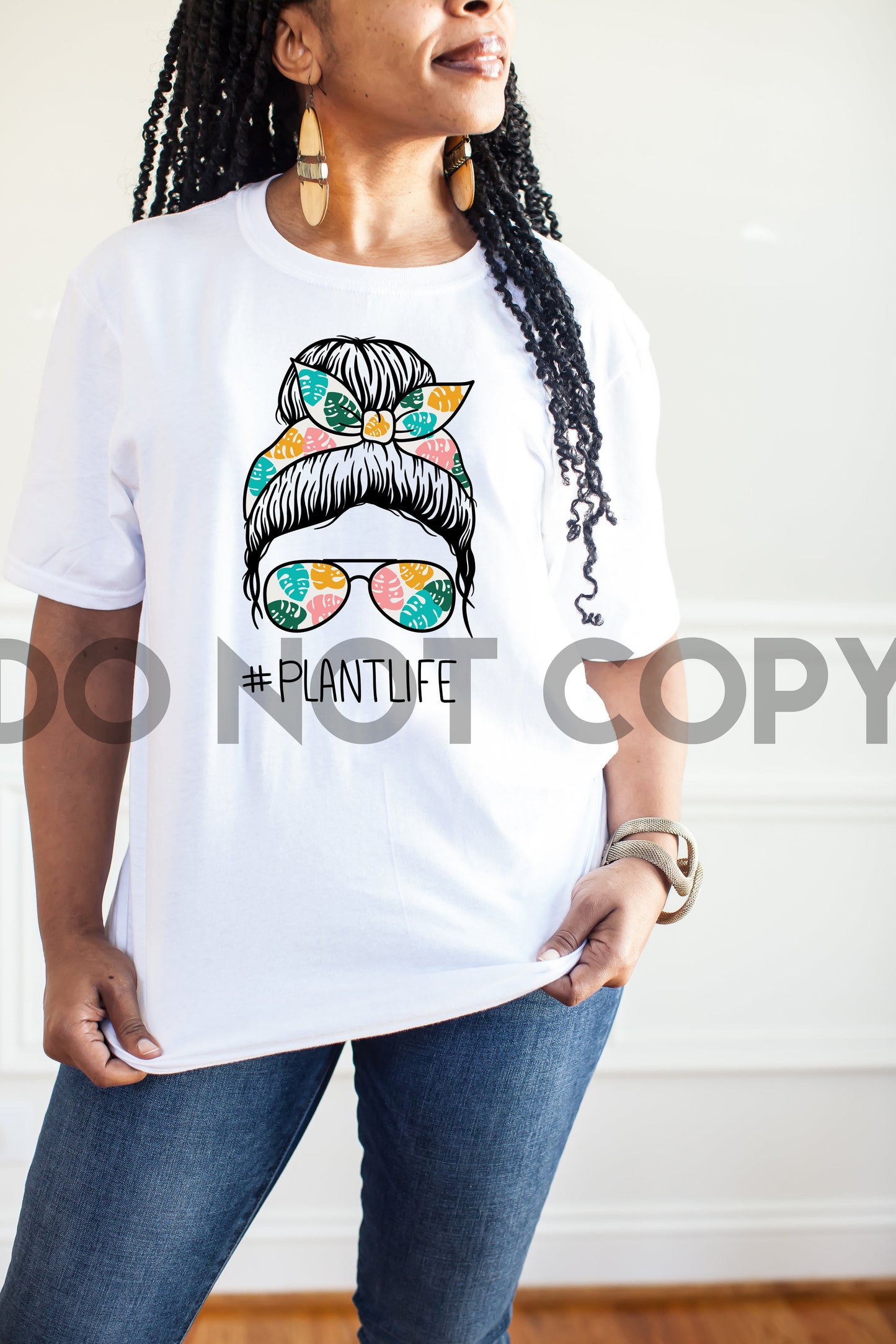 Plant Life Messy Bun Sublimation print