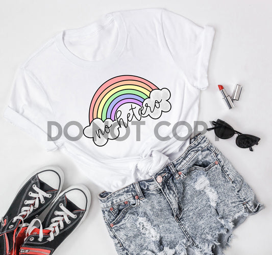 No Hetero Rainbow Sublimation Print
