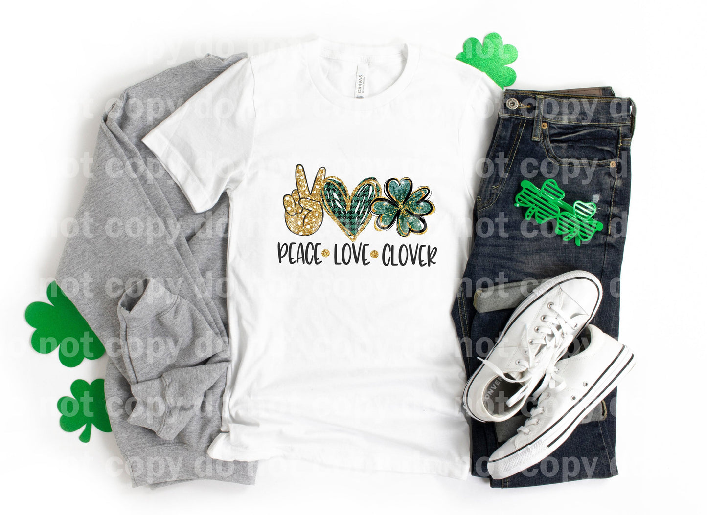 Peace Love Clover Dream Print or Sublimation Print