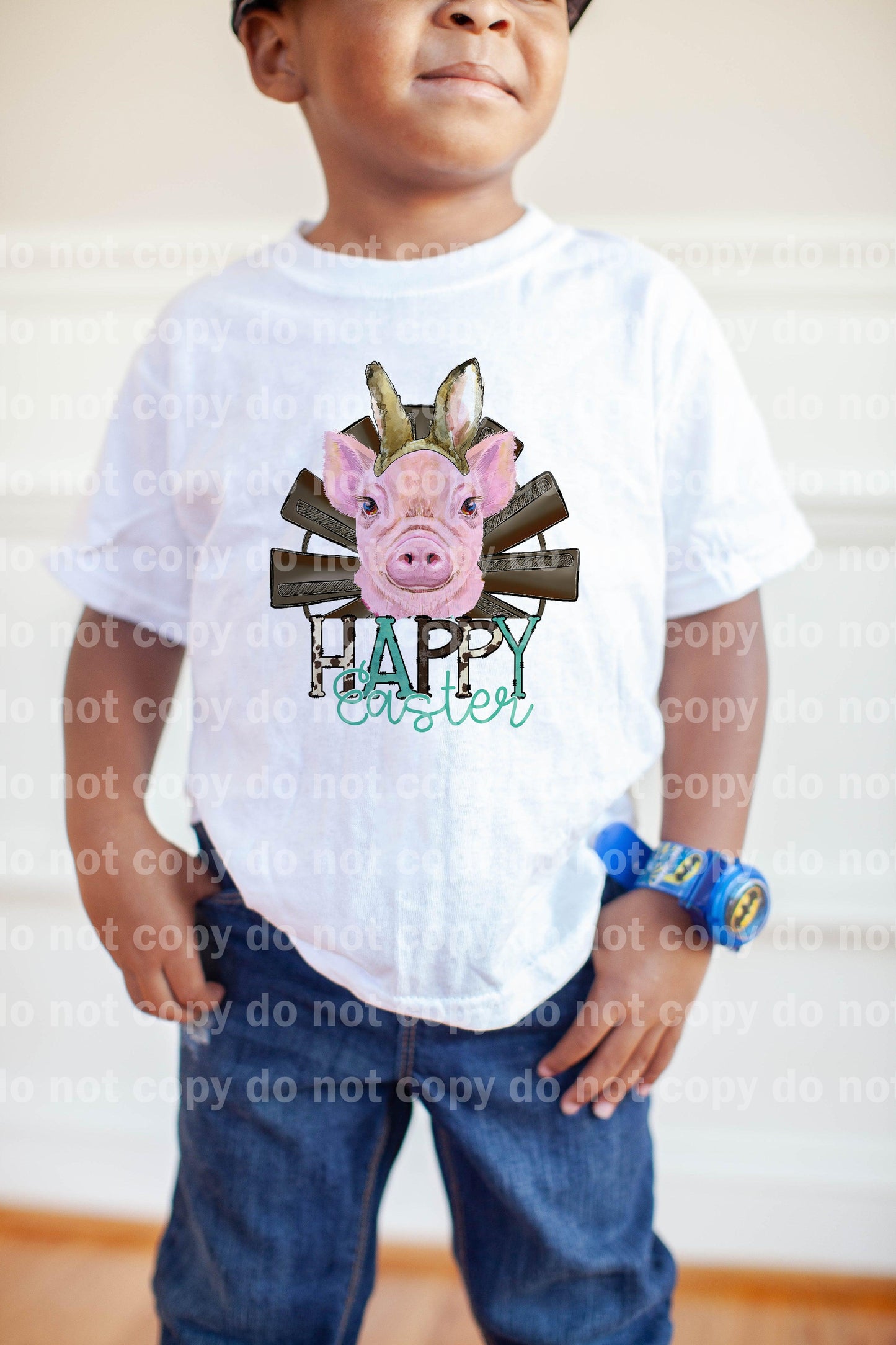 Happy Easter Pig Sublimation print