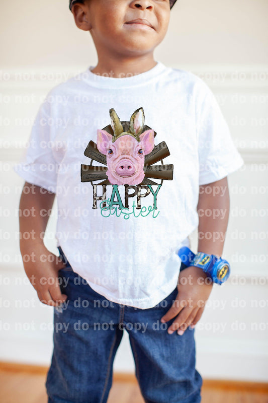 Happy Easter Pig Sublimation print