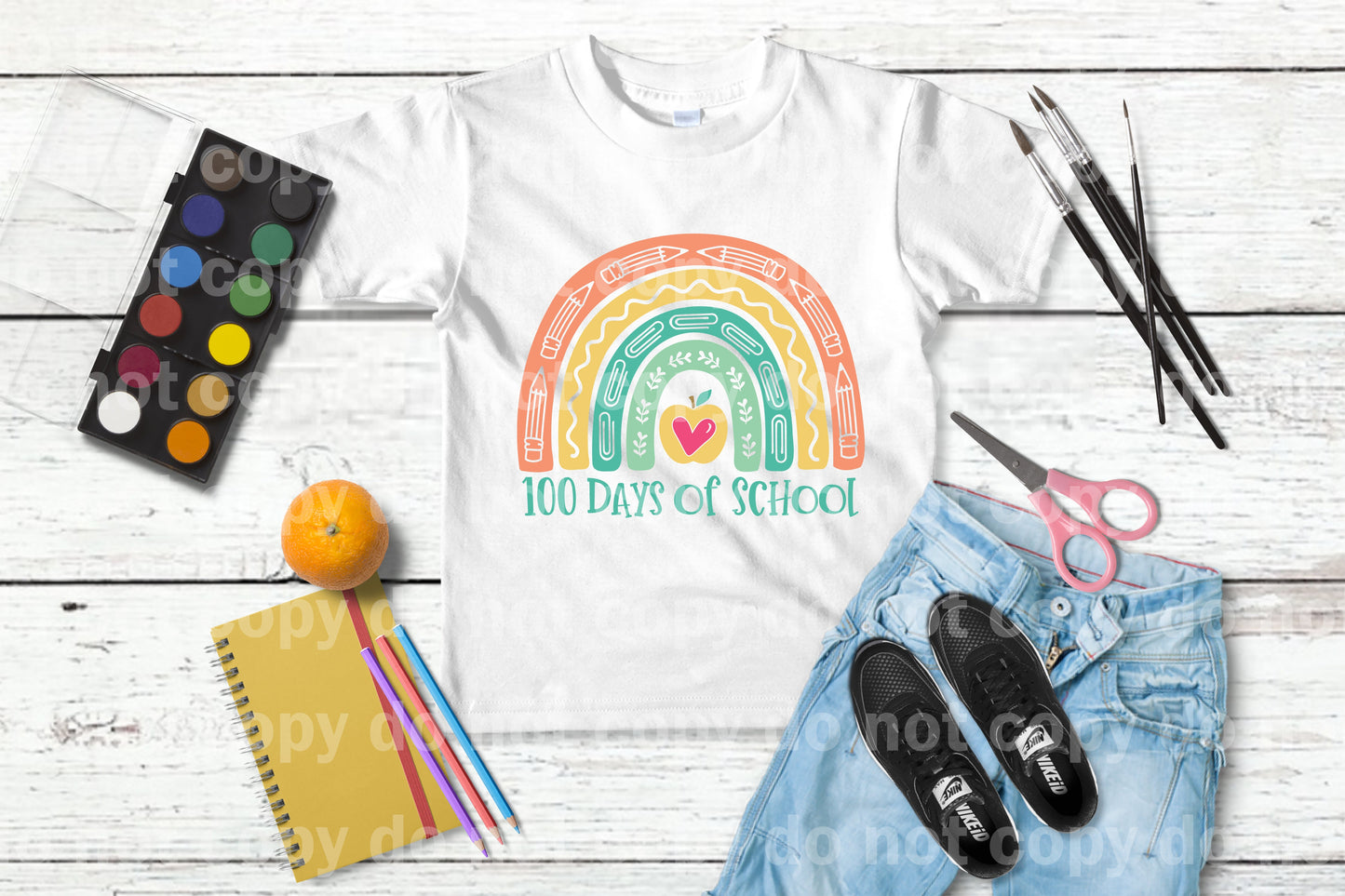100 Days of School Rainbow Dream Print or Sublimation Print