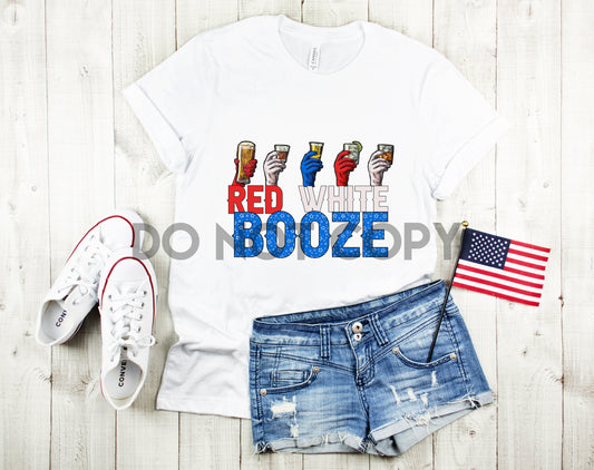 Red White Booze Sublimation print